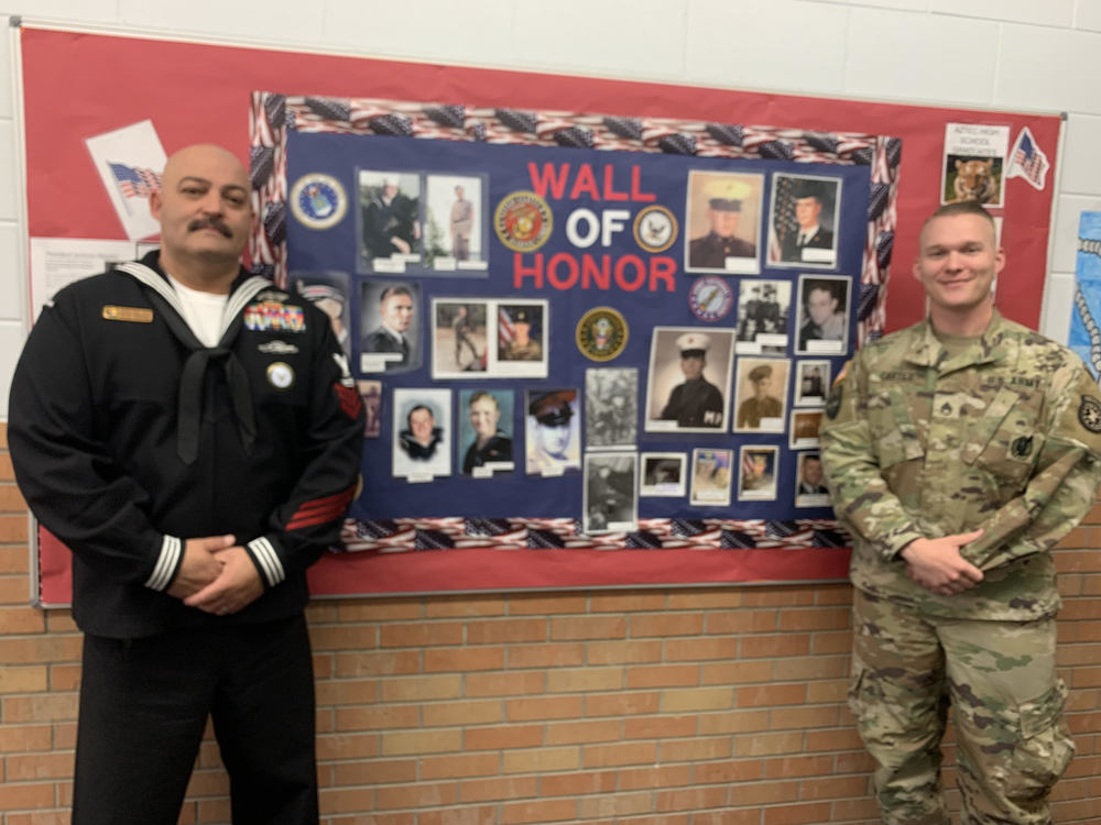 Petty Officer Lucero and Staff Sargent Carter