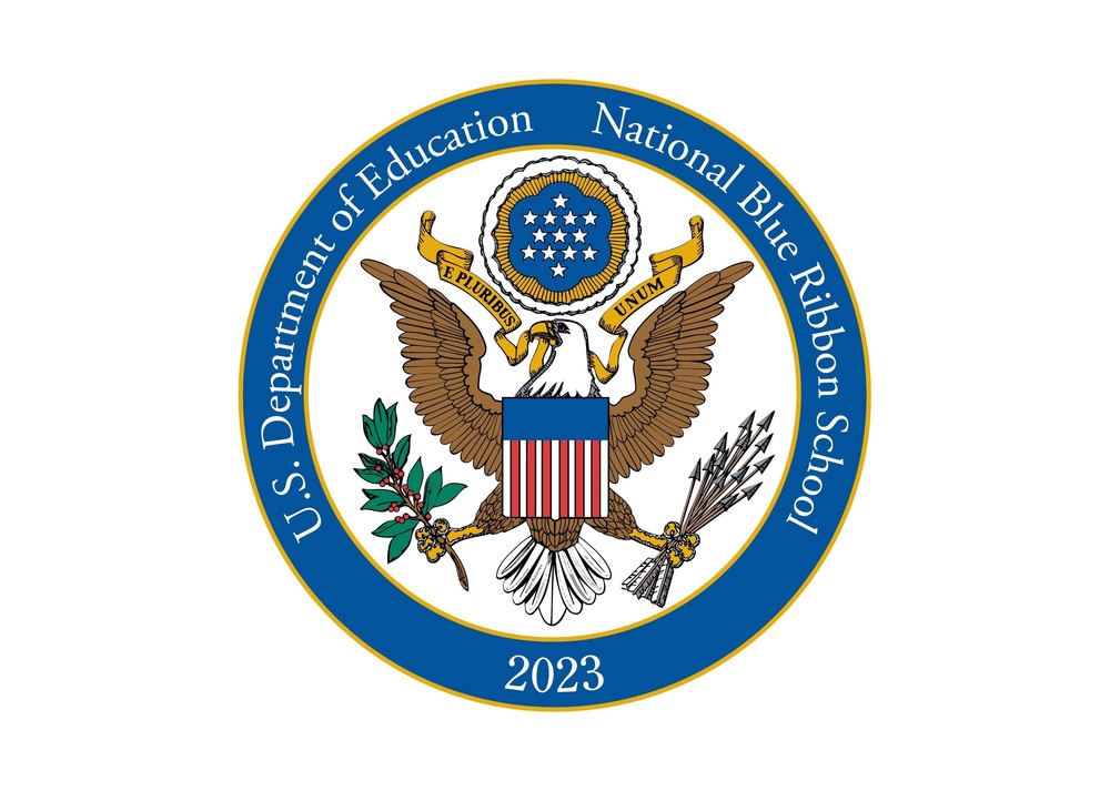 The US Department of Education National Blue Ribbon Logo featuring an eagle 