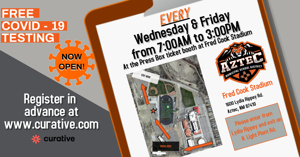 A picture of a map showing Fred Cook Stadium and providing details about testing included in the above text.